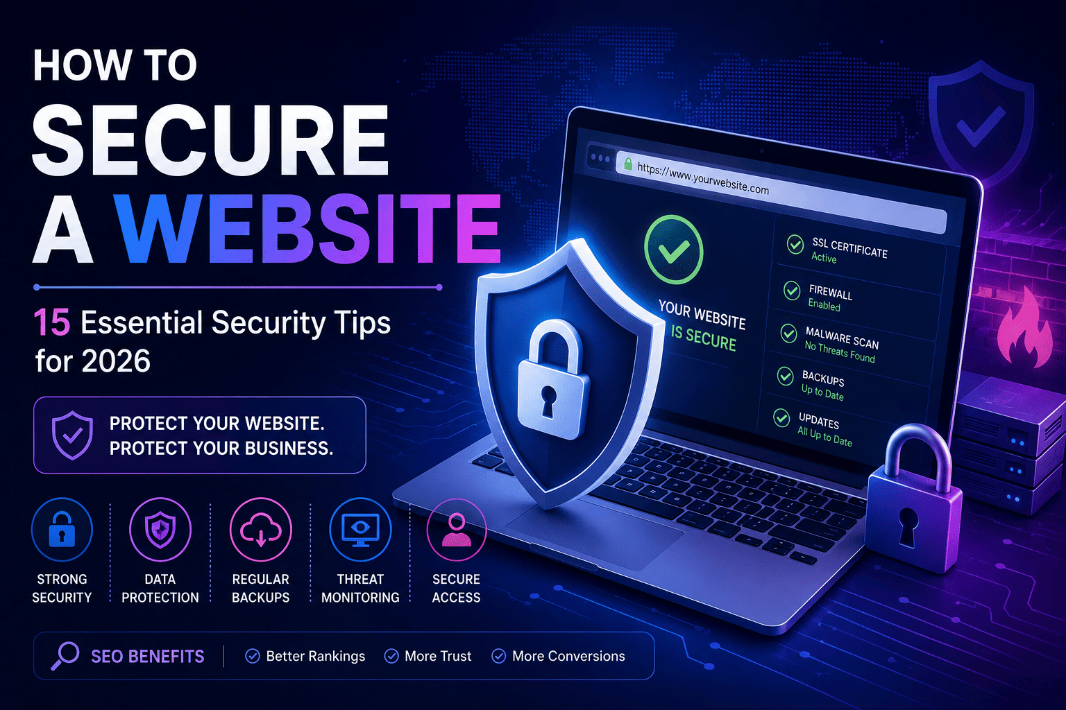 How to Secure a Website: 15 Essential Website Security Tips for 2026